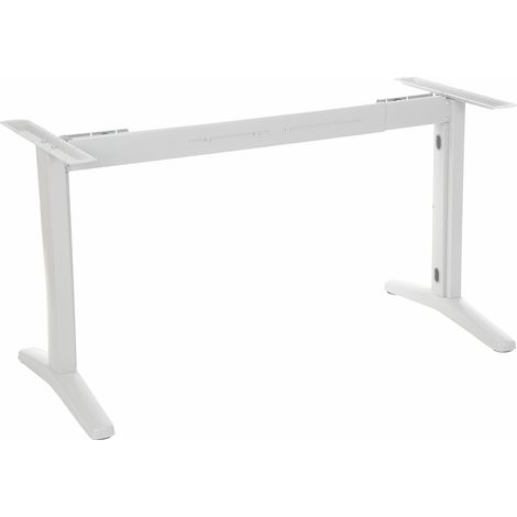 Estructura de escritorio o mesa STT-01 con viga extensible - Blanca (1/4)