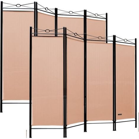 Lot de 2 Paravents 4 pans, rose, 180 X 160 cm pour chambre et salle de bains (1/5)