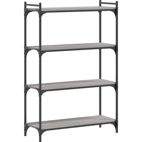 Maison Exclusive - Bücherregal 4 Böden Grau Sonoma 80x30x120 cm H