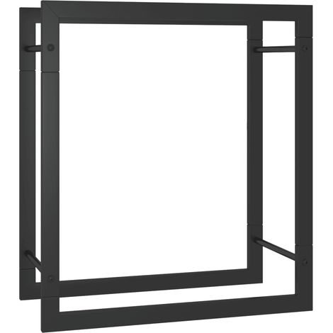 Portalegna finitura opaca 50 x 28 x 56 cm acciaio nero 020043749