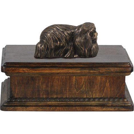 Pechinese - un'urna per le ceneri del cane, un'urna classica con una statuetta, un'elegante urna con un cane di Art-Dog (1/5)
