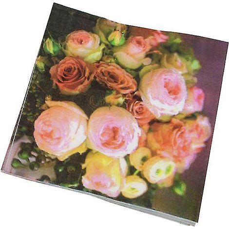 1 serviette à fleurs (1/3)
