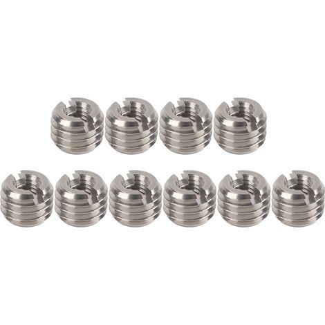 Lot de 10 écrous réducteurs en acier inoxydable, filetage femelle M4x0,7 et mâle M8x1,25, pas de 6 mm, pour l'aéronautique, l'automobile et les turbines à vapeur.