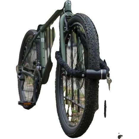 Lucchetto per bicicletta, design ad alta sicurezza, compatibilità versatile, nero (1/2)