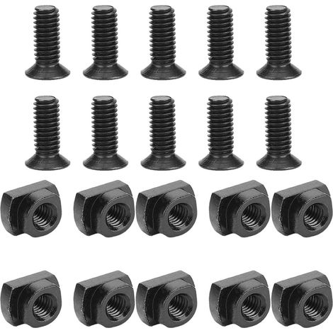 Kit de remplacement de 10 vis et écrous M Lok en acier pur durable pour sections de rail M Lok (1/5)