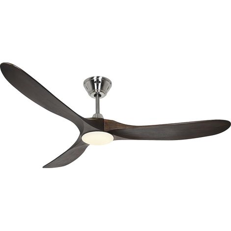 1 Ventilateur de plafond, 6 vitesses, pales noyer, éclairage LED, télécommande, salon bureau (1/5)