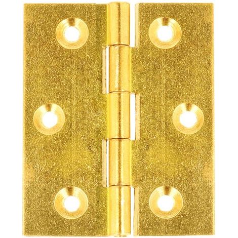 MASIDEF - 2 CERNIERE FRESATE PIANE 40X30MM.OTTONE