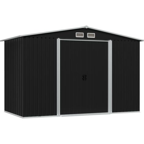 Abri de stockage pour jardin Anthracite Acier 257x205x178 (1/5)
