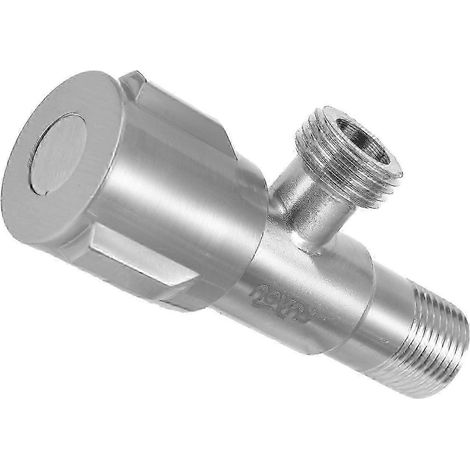 Robinets d'arrêt d'eau coudés en acier inoxydable pour particuliers et jardinage, dimensions : 8,5 x 3 x 2 cm, contrôle du débit d'eau, lot de 1 (1/5)