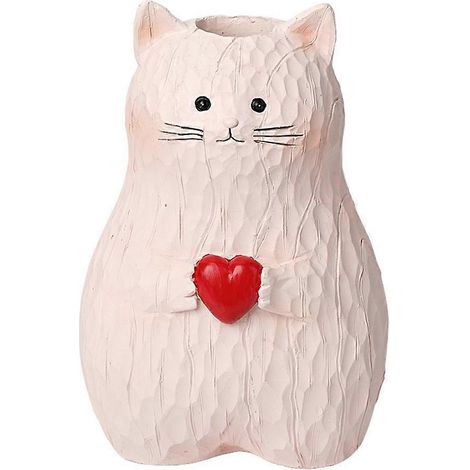 Handgefertigte Katzenvase, Blumenvase, Pflanzenregal, Schreibtischaccessoire, hübscher Übertopf, Ornamente, Blumendekoration, Wohnaccessoires, Flaschenakzente (1/5)