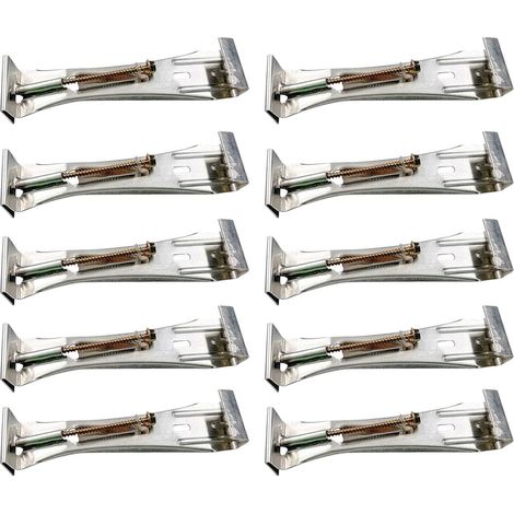 10-piece Set of Gutter Brackets, Gutter Hooks, and Clips with Pre-Assembled Screws. Metal Accessories for Repair and Fastening for Homes and, 5inch