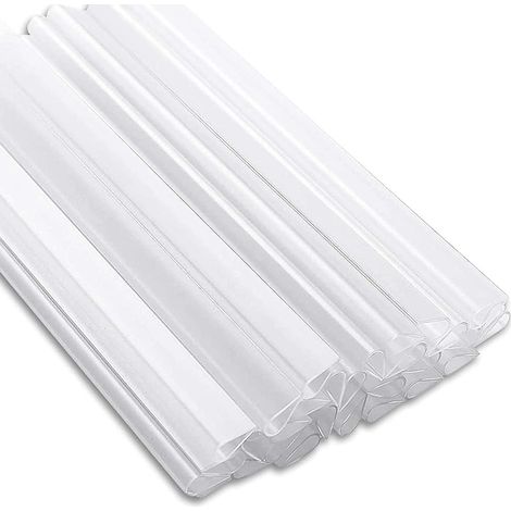 50 x PVC Privacy Screen Clips for Fence Screens, Rails for Strips, Privacy Screens, Garden Fence, Transparent (1/5)
