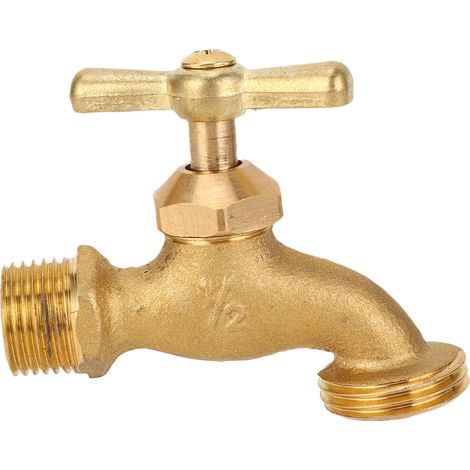 Robinet d'arrosage avec raccord MIP 1/2 po et raccord de plomberie en laiton MHT 3/4 po