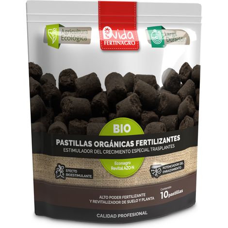 Pastillas orgánicas fertilizantes BIO · 10 pastillas para trasplantes - Sobre 10 pastillas (1/2)