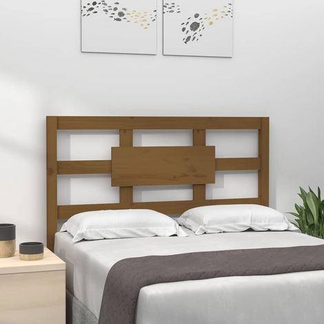 vidaXL Cabecero de cama madera maciza pino marrón miel 80,5x4x100 cm (1/5)
