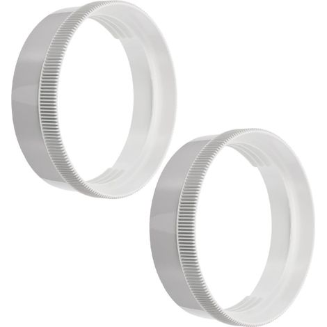Adaptador de conducto de aire acondicionado portátil de plástico blanco de 2 piezas, conector seguro que evita fugas de aire, accesorio elegante para aires acondicionados portátiles.