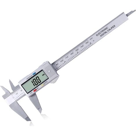 Micromètre Pied À Coulisse Numérique 150 Mm/6 Pouces, Micromètre Électronique En Fibre De Carbone Avec Grand Écran LCD, Pachymètre For Outil De Mesure Domestique/de Bricolage (1/5)