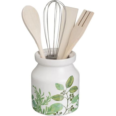 Contenitore in ceramica GREENS per utensili da cucina