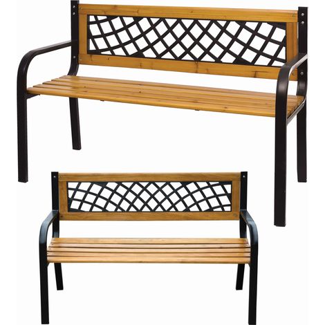 PANCHINA DA GIARDINO panca in legno e metallo