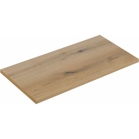 Plan vasche VANO – Farbe Eiche – L90 × B40 × H2 cm – Zum Auflegen
