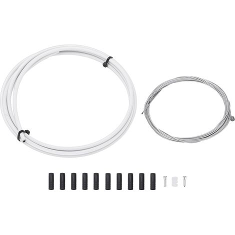 Kit de Câbles de Changement de Vitesse pour Vélo Route et Montagne, Câble Interne de Remplacement Blanc (1/5)