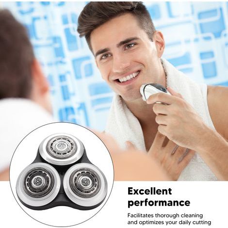 Ersatzscherkopf für Philips Norelco SH90, SH70, RQ11, RQ12, S9000, S7000 Rasierer – ABS und Edelstahl (1/4)