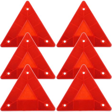 Healvian Triangle Avertisseur de Sécurité Rouge en Plastique 6 (1/5)