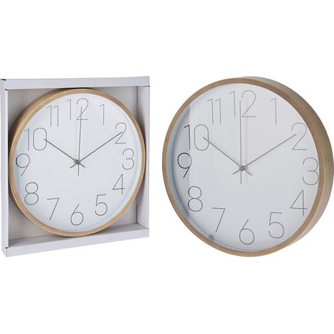 RELOJ PARED 30,5 CM. ARO MADERA -