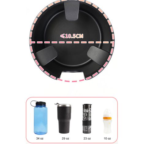 Porte-gobelet de voiture 2 en 1 avec adaptateur et support pour téléphone, multifonctionnel, rotatif et réglable. (1/5)