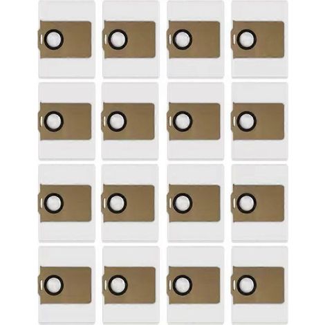 Lot de 16 sacs à poussière pour aspirateur Dreame Mova E20 Plus/Proscenic Q8 Max /Trouver E20 Pro Plus/Honor Choice R3 Plus
