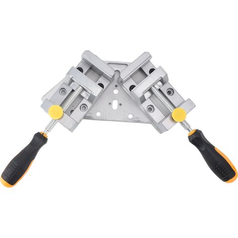 Serre-joint d'angle à 90° en aluminium moulé, fixation rapide détachable, pour bois, avec double poignée (1/5)