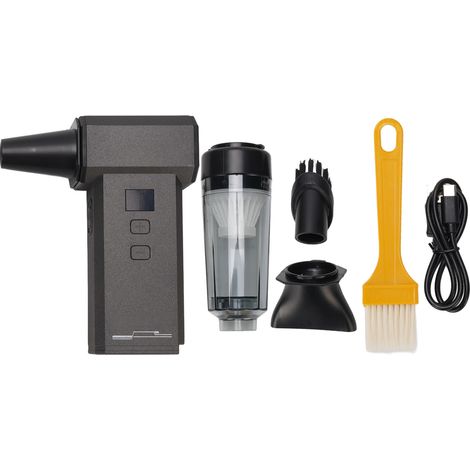 Aspirapolvere ad aria compressa da 130.000 giri/min, con motore brushless, ricaricabile, soffiatore e aspirapolvere elettrico per casa, auto e industria. (1/5)
