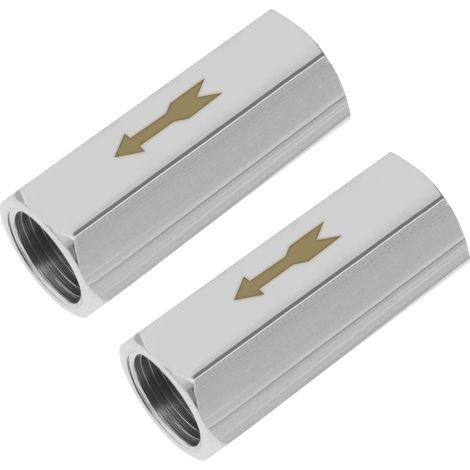 Lot de 2 Clapets Anti-Retour Pneumatiques 1/8" en Laiton, Filetage Femelle, pour Chaudières