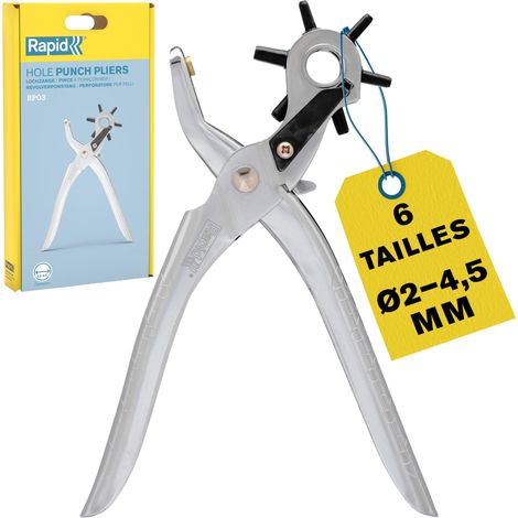 Pince à poinçons pour le cuir - poinçons de 2.0 à 4.5 mm (1/5)