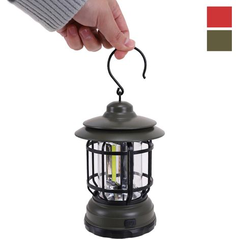 Lanterna Lampada da Campeggio a Sospensione Retro Gancio Ricaricabile Emergenza (1/8)