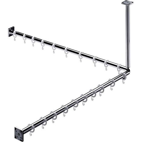 Juego de cortina de ducha EMCO System 2 1000 mm cromo