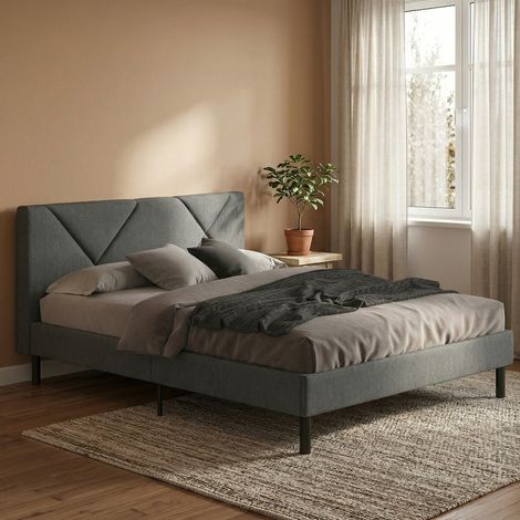 Somier Hemera de media plaza, somier para dormitorio, ropa de cama de la marca Bedroom, soporte para colchón, apto para colchón de 120 x 190 cm, color gris (1/5)