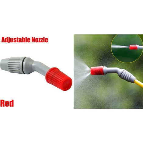 Buse de pulvérisation réglable en forme d'éventail (rouge) pour pulvérisateurs à dos - Buse de rechange pour accessoires d'arrosage de jardin (1/5)