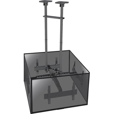 Support plafond pour 4 écrans TV 50"- 75" Hauteur réglable 86-325cm (1/3)