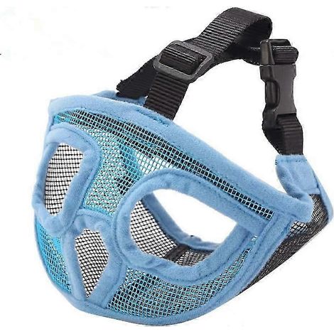 Muselière PETEMOO pour chien à museau court - Muselière ajustable en maille respirante pour chien bouledogue, masque pour chien mordant, mâchant et aboyant (1/5)