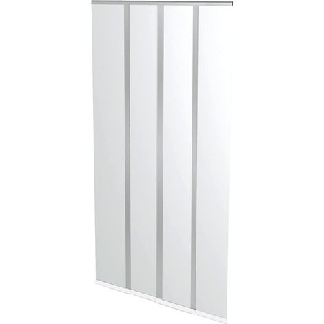 1 - Moustiquaire - Rideau À Lamelles - Protection Insectes - Montage Sans Perçage Pour Porte Balcon Terrasse - Blanc - 100x220cm (1/5)
