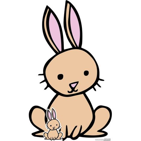 Figurine en carton Lapin mignon Farmyard animaux 85 cm (1/3)
