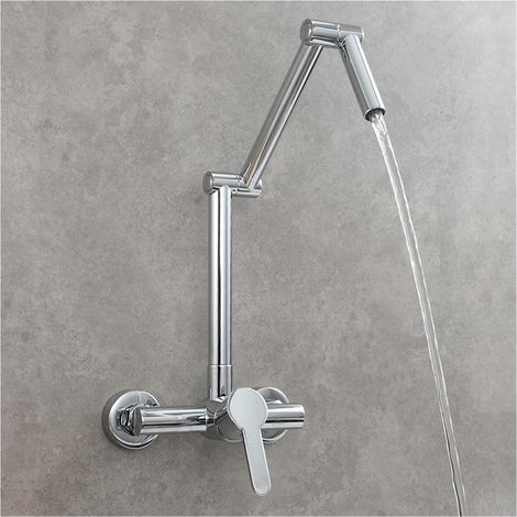 Robinet de Cuisine remplisseur de Pot Robinet de Remplissage de marmite Mural en Laiton avec rallonge à Trois Sections mitigeur Chaud et Froid mitigeur (Color : 1 UK, Size : Y) (1/5)