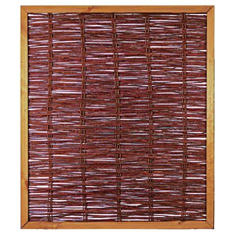 FAKO-Weidengeflechtzaun 120x140cm, umlaufender Rahmen