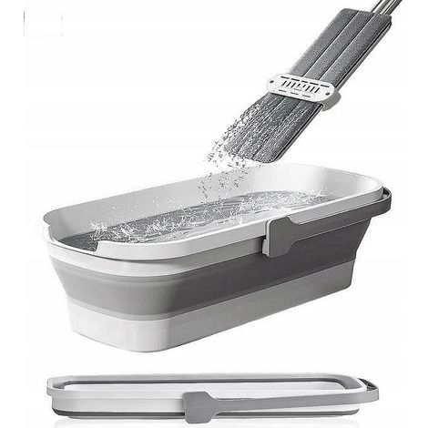 Mocio con strizzatore e secchio pieghevole ultramop Promis 4 in 1 piatto girevole MS104
