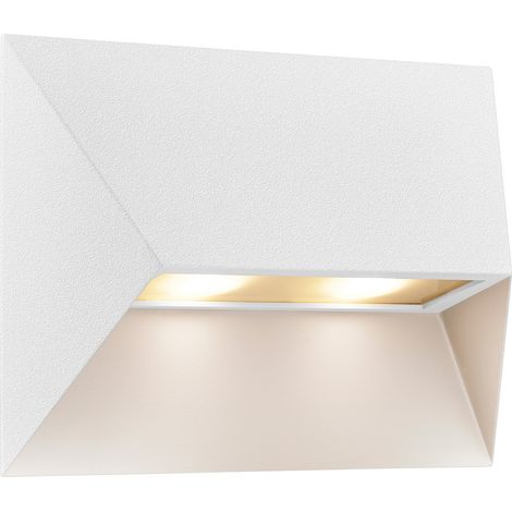 Applique murale PONTIO 27 Aluminium Blanc, H.19 - IP54 - GU10 /Nordlux Extérieur