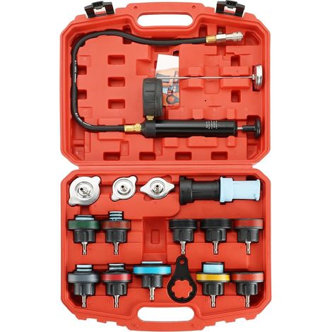 Testeur de Pression Radiateur 18 Pièces Kit Système Refroidissement (1/5)