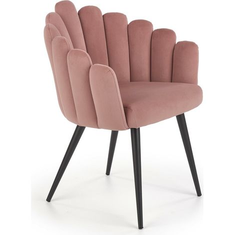 Silla Houston 976, Rosa + Negro, 85x65x62cm, Tapiz, Metálico (1/5)