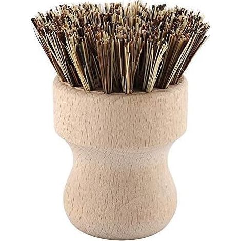Ensemble de brosses à vaisselle rondes, brosse de poêle en bois, brosse à casseroles, brosse en fibre naturelle, manche en hêtre durable, brosse non traitée, brosse pour évier, accessoires pour cuisin (1/5)