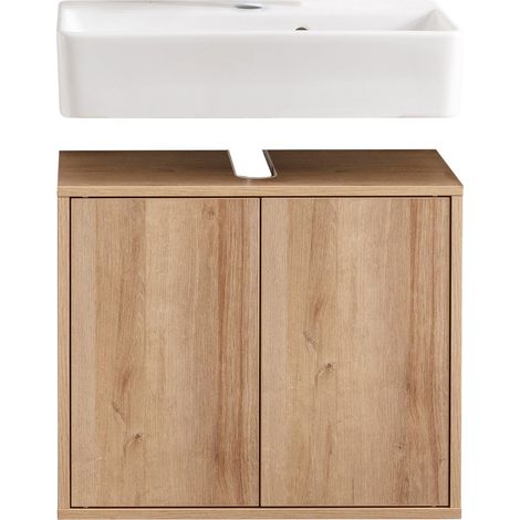 Fackelmann FINN Badmöbelset 2-teilig, 60 cm breit, Braun hell-'06220' (1/5)